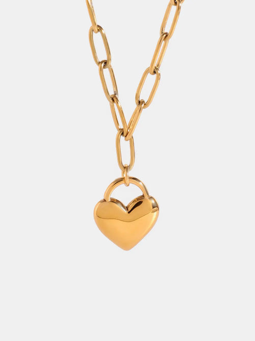 Stainless steel heart pendant necklace for women light luxury niche simple titanium steel