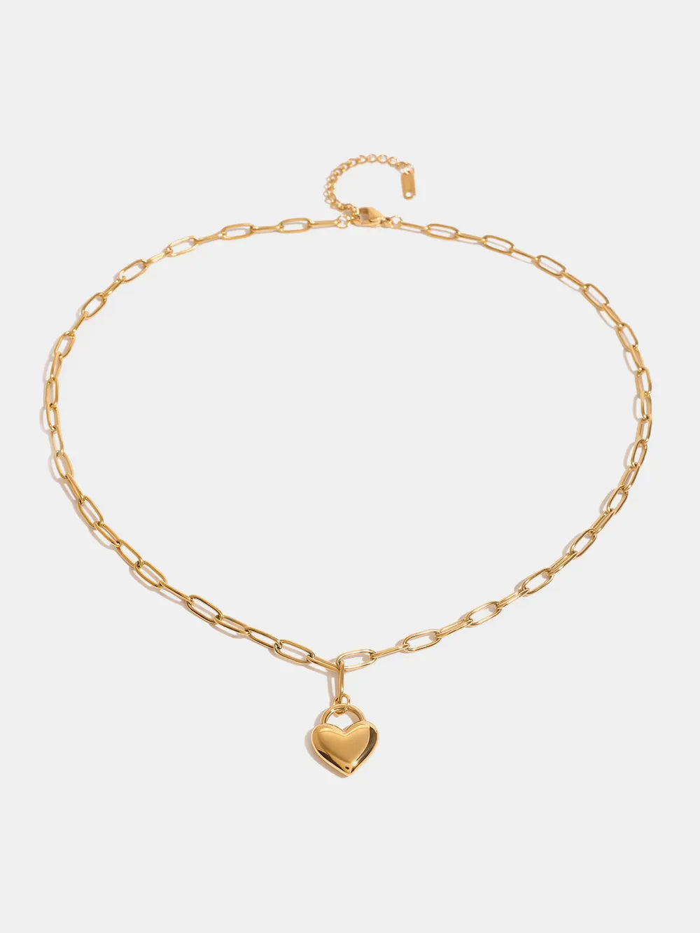 Stainless steel heart pendant necklace for women light luxury niche simple titanium steel